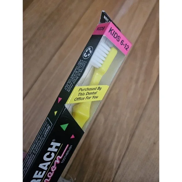 VTG Johnson & Johnson REACH Kids Toothbrush Set Neon & Wondergrip Set 1993/94 - Picture 9 of 9